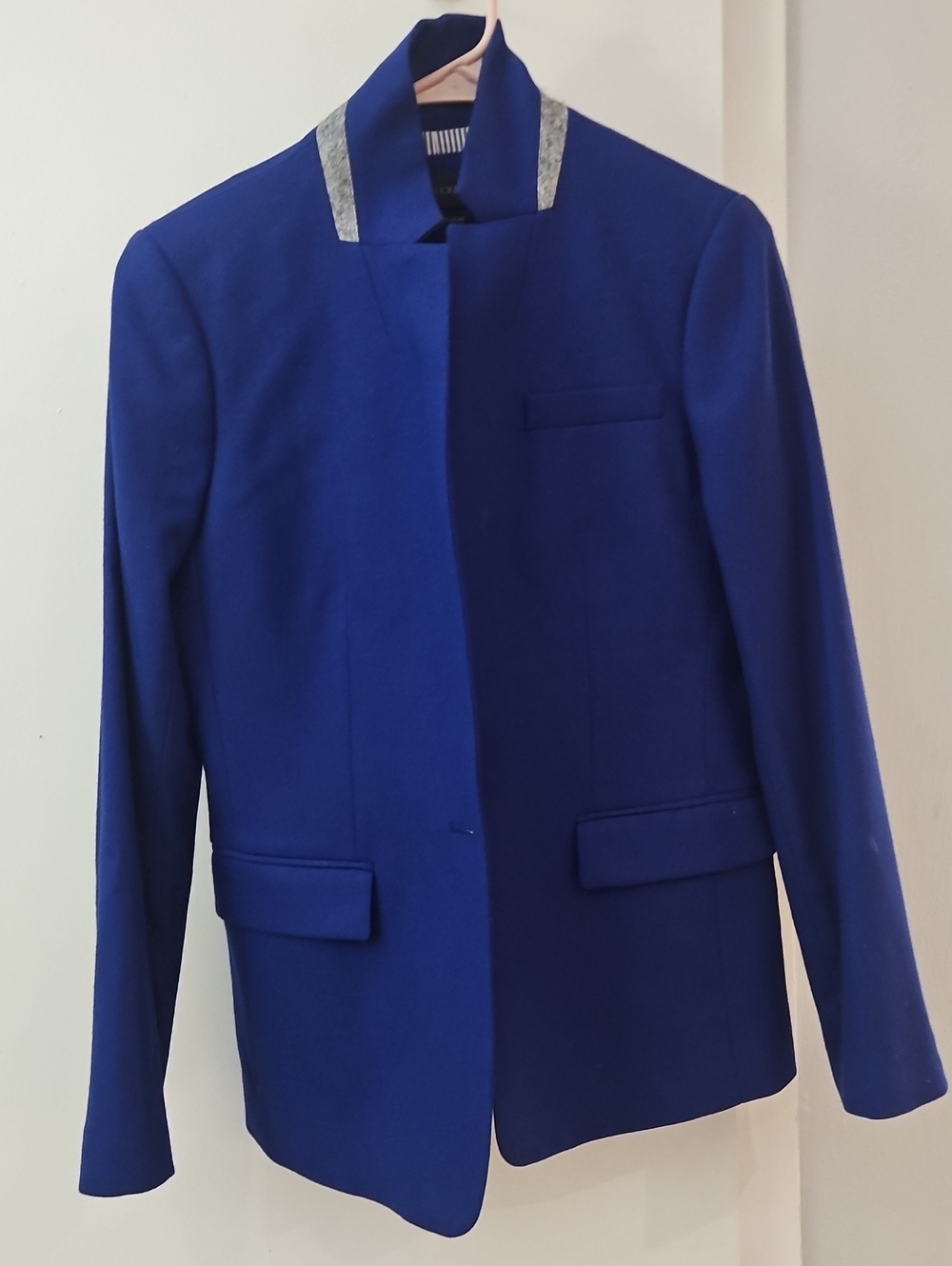 J. Crew Royal Blue Women's Blazer with Contrast Trim